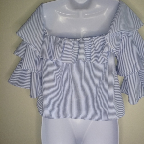 Elenza by L&L RUFFLE BLOUSES  OFF SHOULDER - Picture 3 of 15